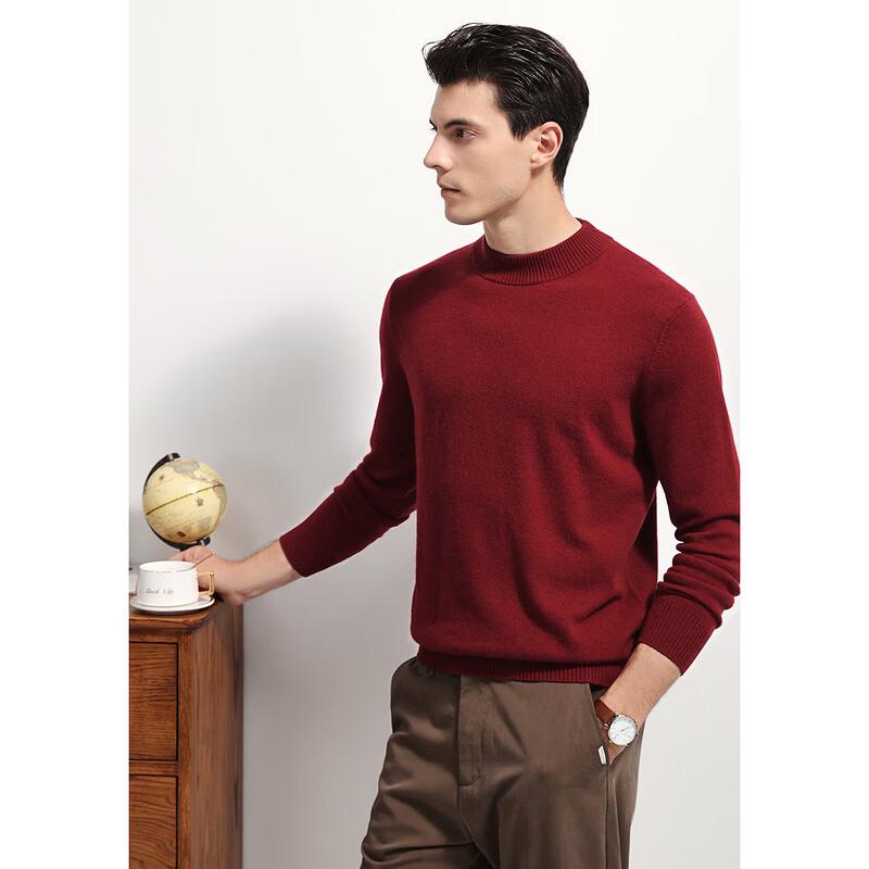Komonboka Men's 100% Cashmere Half-High Collar Pullover
