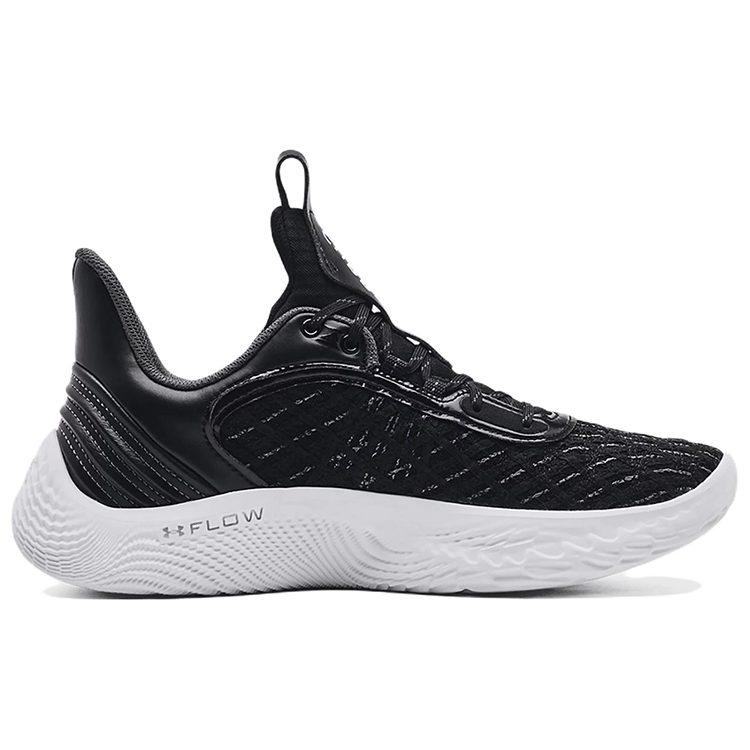 Under Armour Curry 9 Low Top Basketball Shoes Unisex Black White 3025631-001