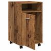 Cabinet with Casters Rustic Wood Look 33 X 38 X 60 Cm Engineered Wood