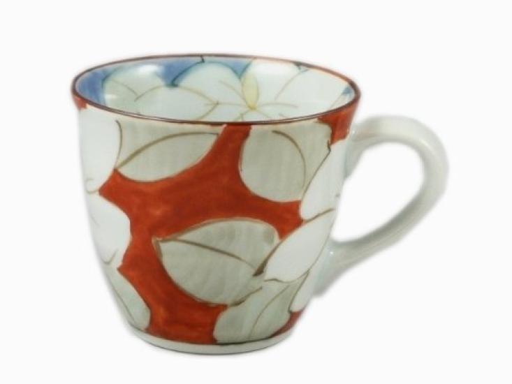 Arita Hasami Ware Kiln Gardenia Pair Mug Cups 18624 Sen'emon