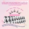 [Free Glue&Tweezers]Sunflower False Eyelashes, High-Density 10 Rows, Strip Lashes with Natural Pure Look, Triple-Segmented Set