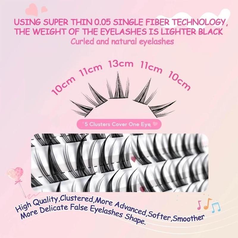 [Free Glue&Tweezers]Sunflower False Eyelashes, High-Density 10 Rows, Strip Lashes with Natural Pure Look, Triple-Segmented Set