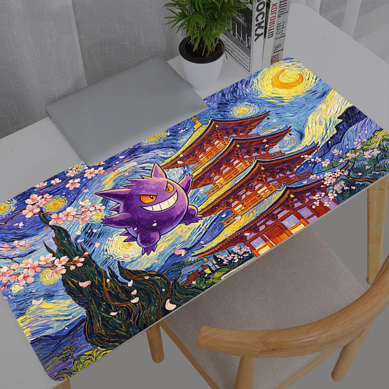 Large Mouse Pad Pokemon Pikachu Carpet Durable Laptop Pc Gamer Keyboard Mat XXL Mousepad Edge White Tassel Rubber Table Mat
