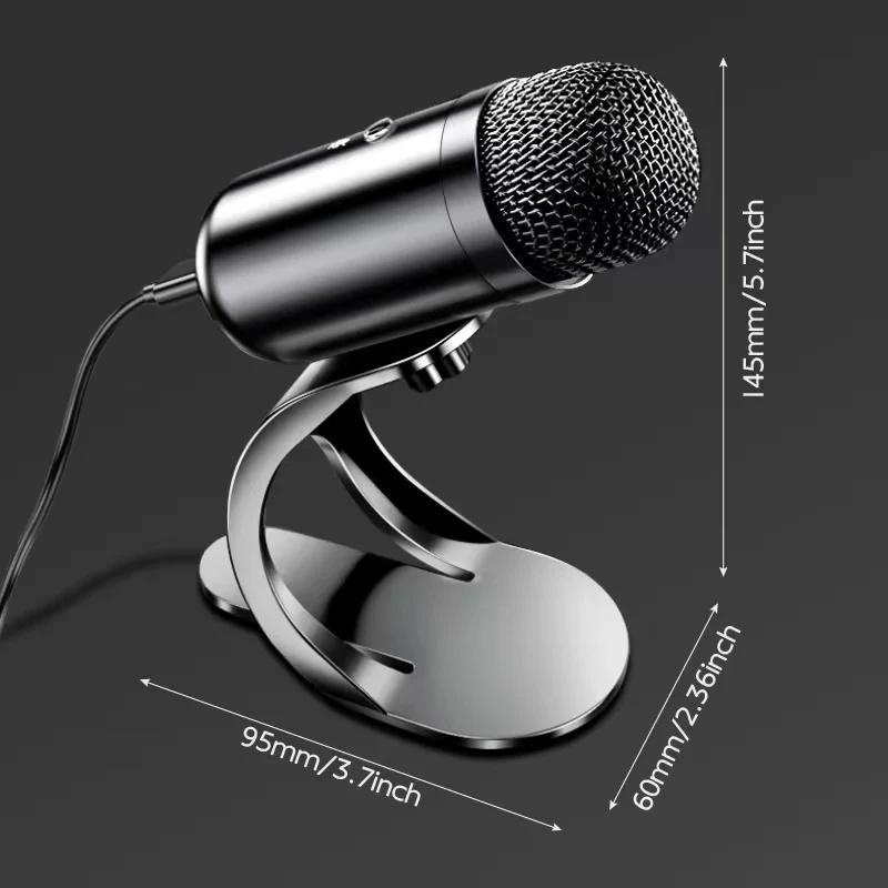 Professional Wired Conference Microphone Desktop High Voice Quality Mic Computer Gaming USB Microphone
