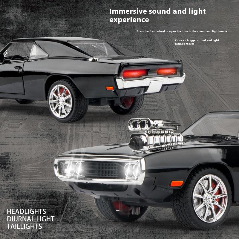 1/24 Scale Dodge War Horse Challenger 1970 Car Model Alloy Simulation Sports Car Collection Car Model Ornament Metal Boy Toy Car