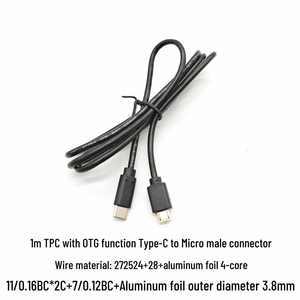 Cobbleon USB-C to Micro USB OTG Fast Charging Cable for Android Phones and Earphones