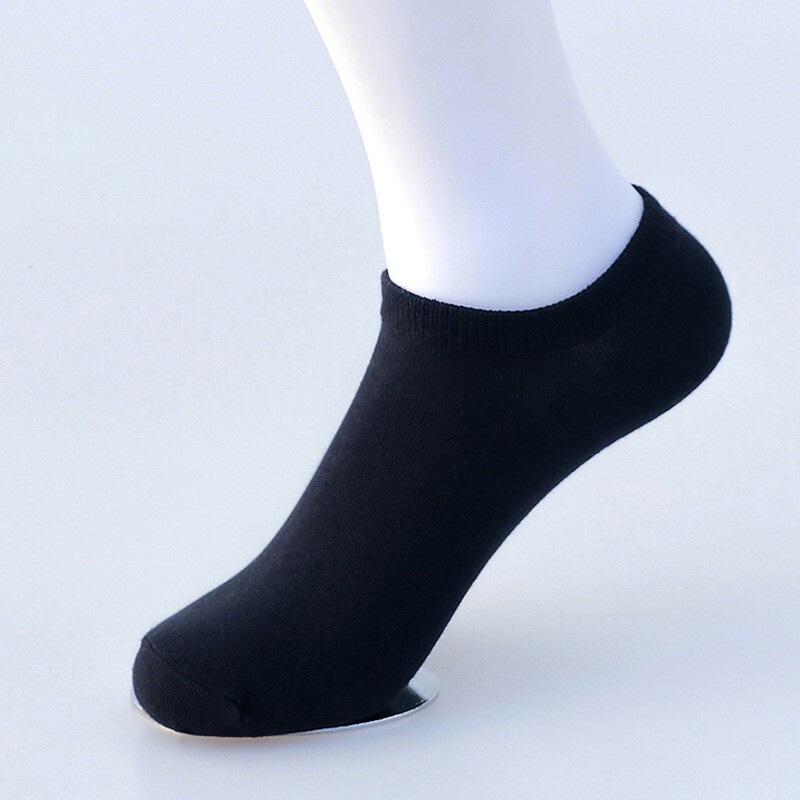 Odor-Resistant Cotton Disposable Socks: Unisex, Black/White/Gray, Sweat-Absorbent, No-Wash, Summer Thin Style.