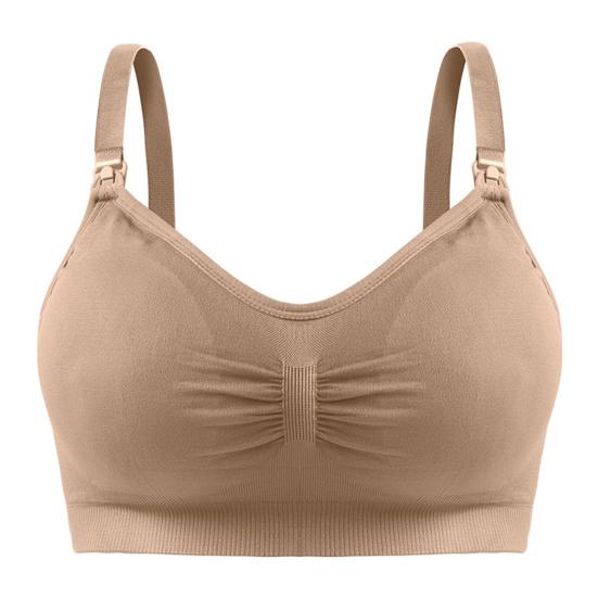Reggiseno da donna con imbottiture pettorali rimovibili Senza cuciture Push-up Apertura frontale Reggiseno per allattamento No