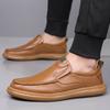 Fashion Summer Autumn New Designer Loafers for Men Solid Color Fashion Casual Leather Shoes Male Hallow Breathable Driving Shoes Man