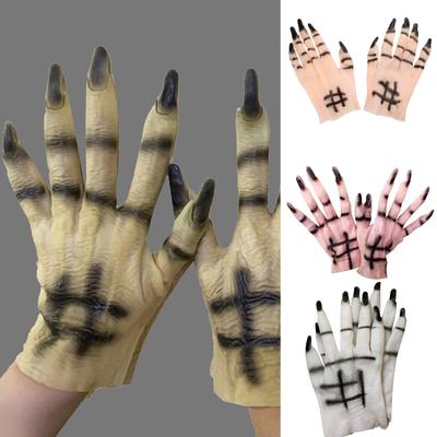 Erwachsene Jugendliche Osterhandschuhe Cosplay Fäustlinge Vollfingerhandschuhe Gruselige Geisterhandform Fäustlinge Karnevals Partyzubehör