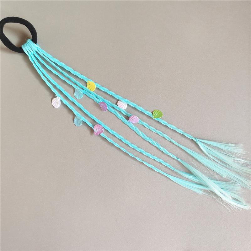 New Girls Colorful Wigs Ponytail Kids Hair Accessories Head Band Hair Ornament Headbands Rubber Bands Beauty Hair Bands Headwear