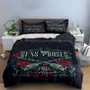Skull, roses, guns, text. Bedding sets Duvet cover sets Duvet covers Pillowcases(1*Duvet Cover 2*Pillowcases without duvet insert)