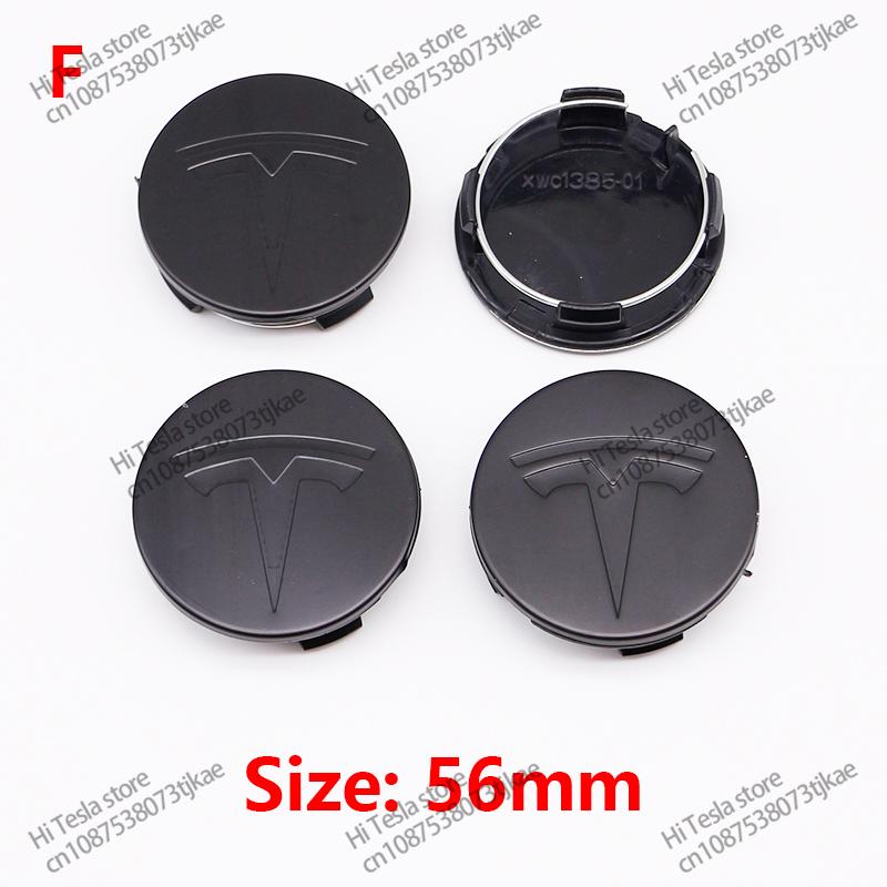 

56mm 4 Piece Wheel Tire Center Cap Logo for Tesla Original Hub Caps Model3 Model Y Model S X High Quality Auto Accessories