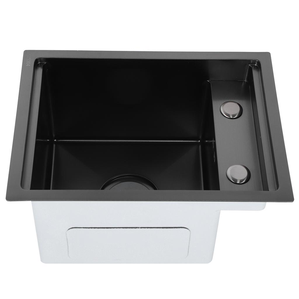 G1/2in Thread Stainless Steel Concealed Single Bowl Sink with Water Faucet for Kitchen Balcony