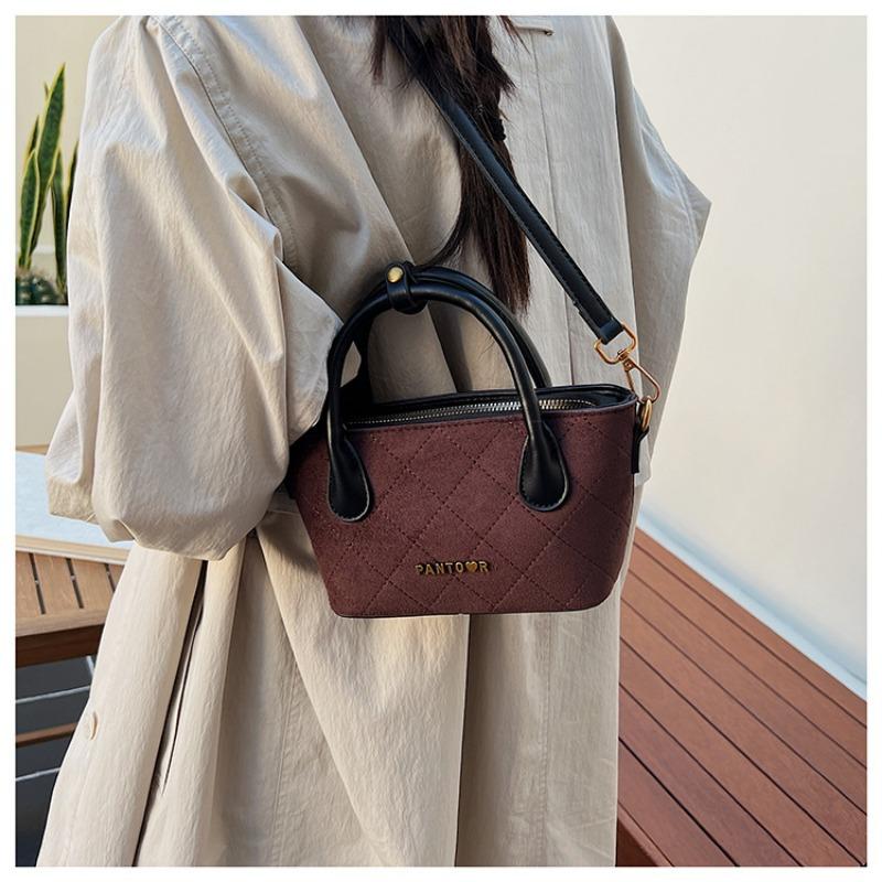 Suede Bag Women's Autumn and Winter Versatile New Matte Retro Messenger Bag Premium Bucket Bag