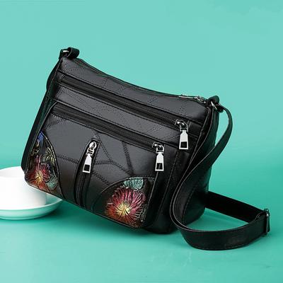 Chinese Women's Mother Bag Niche Texture Soft Leather Women's Bag Versatile Fashion Large Capacity Shoulder Messenger Bag Mother-in-law Bag