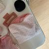 Korean ins polka dot love lipstick bag, high-value girl, hand-held makeup bag, large-capacity liner storage bag