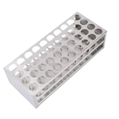 Test Tube Rack 40 Holes 304 Stainless Steel Laboratory Stand Holder for School Experimental Lesson 25mm