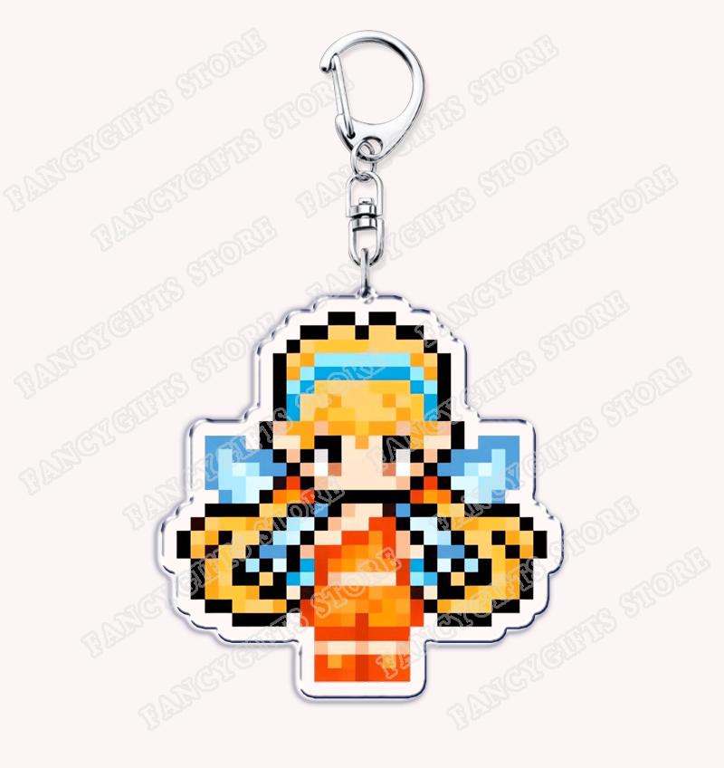 Cute Cartoon Pixel Fairy Keychains for Accessories Bag Stella Musa Tecna Magical Girl Keyrings Jewelry Magic Fairies Fans Gifts