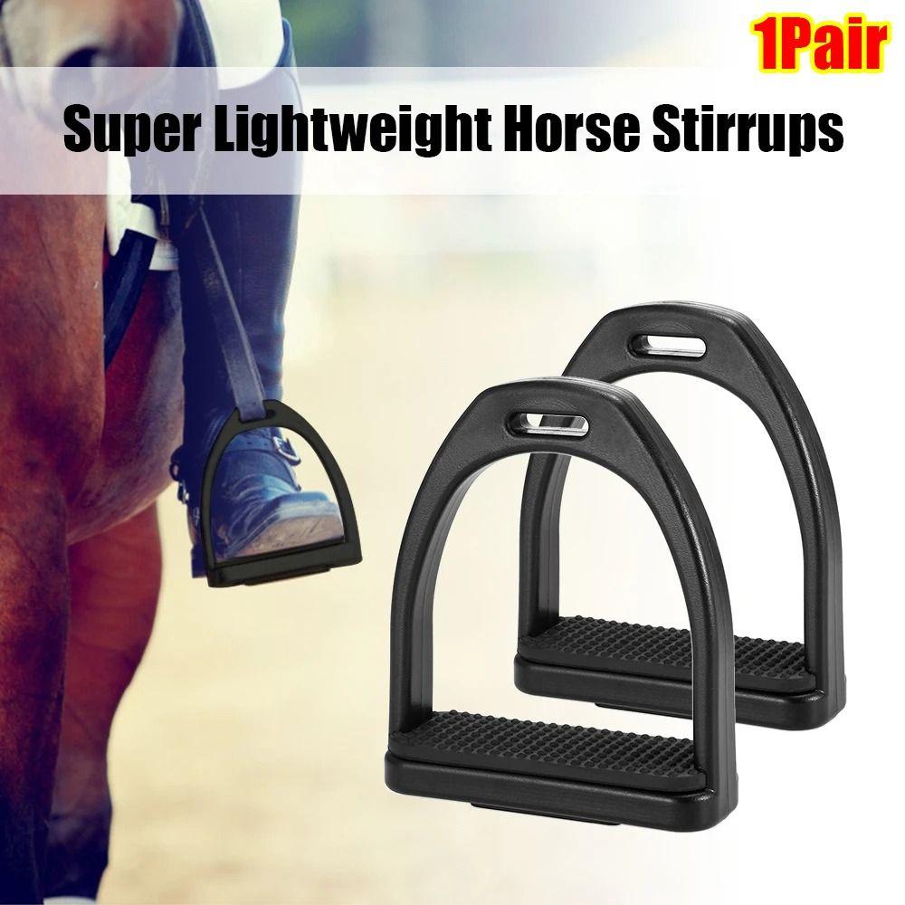 1Pair Black Nonslip Saddle Engineering Plastics Equestrian Equipment  Horse Tool Accessories