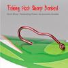 12pcs Red Flip Hook Tube Anti Unhooking, Specially Designed For Carp Fishing With Three Curved Handles, High Carbon Steel Sharp Fish Hook Fishing Gear