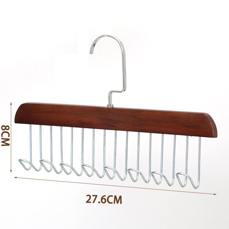 Solid Wood Hanger, 8-hook Hook Hanger, Underwear Hanger, Storage Wonder, Clothes Hanging, Clothes Storage Rack, Special Hanger Retro color