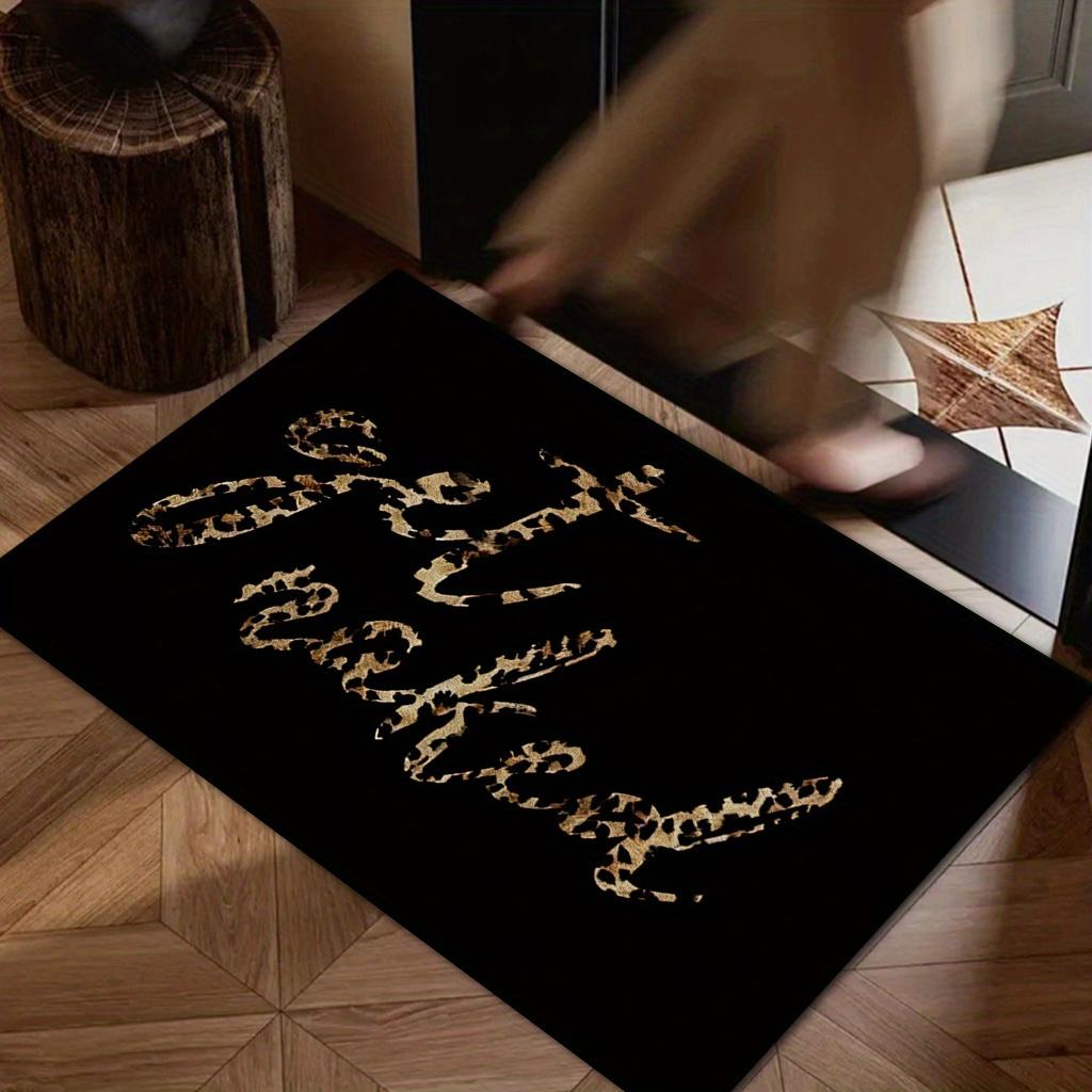 

Sexy Leopard Print Carpet Leopard Print Welcome Mat Kitchen Carpet Slip-resistant Mat for Living Room Area Home Decorations 40x60cm