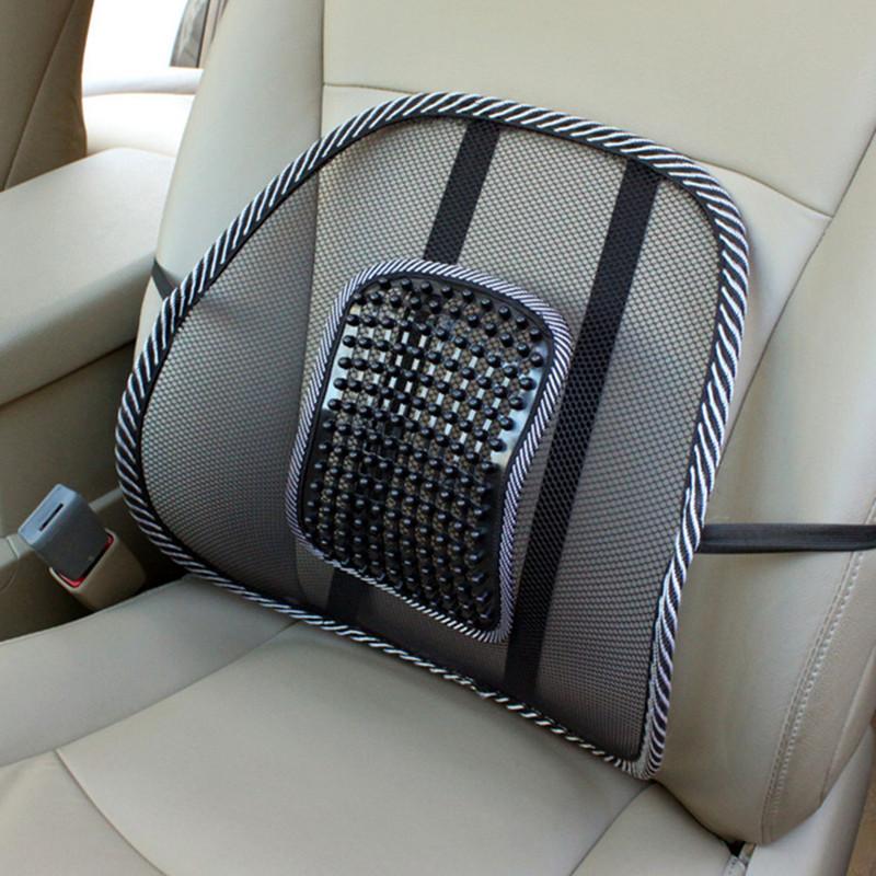 Car Air Mesh Lumbar Support Pillow & Headrest, Summer Seat Cushion, Car Backrest Pad, Office Ice Silk Waist Cushion