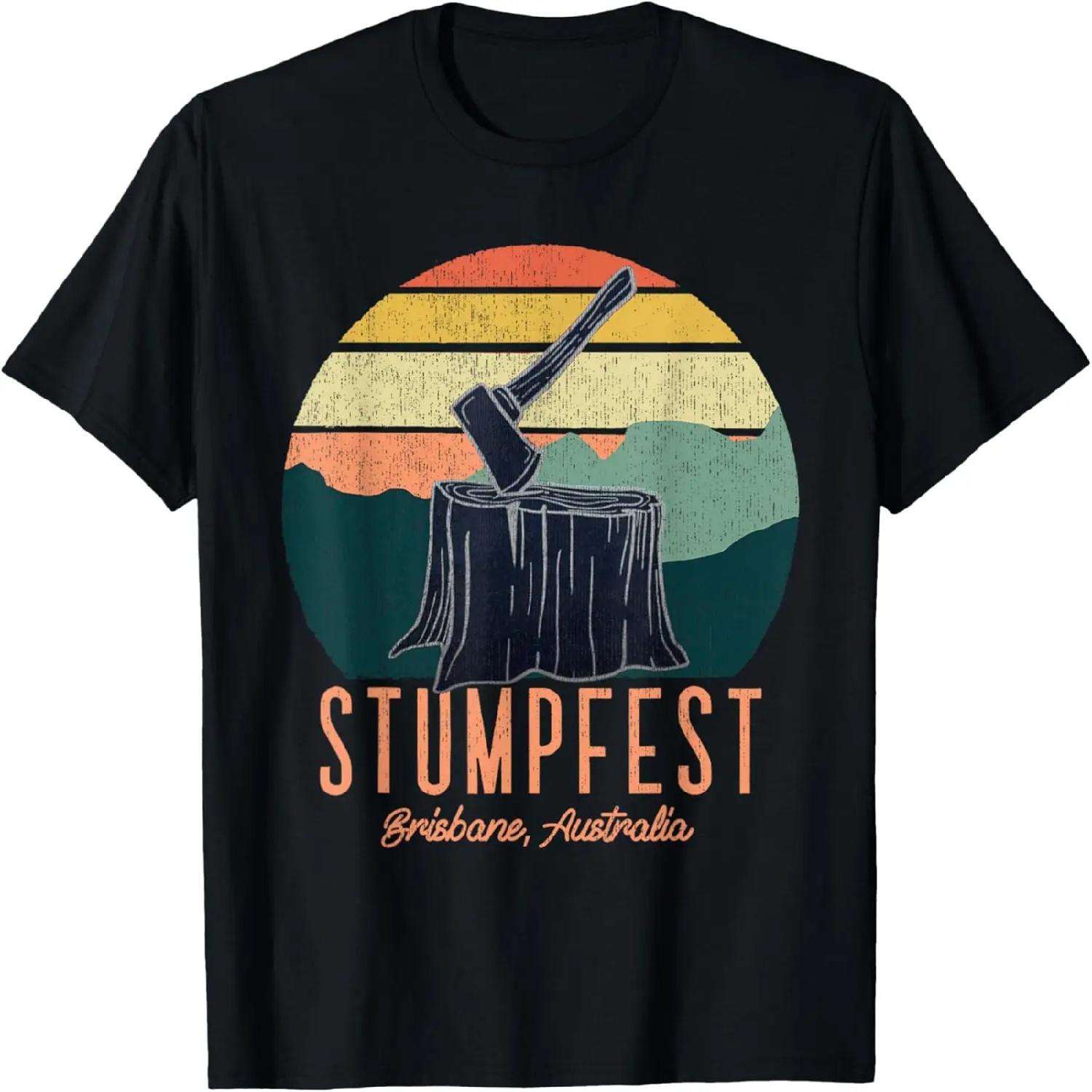 Vintage Funny Stumpfest 2024 Brisbane Get Sweaty T-Shirt S