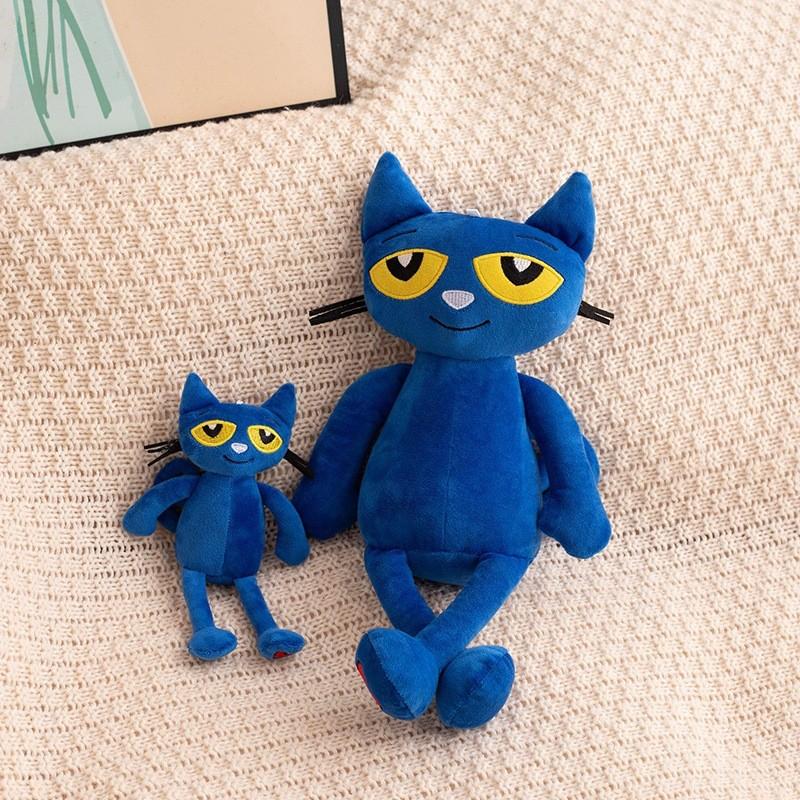 Children Book Picture Pete The Cat Plush Cute Blue Cat Comfort Doll Gift Holiday