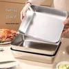 Stainless Steel Square Plate: Multipurpose Towel, Food Prep & Fresh-Keeping Box