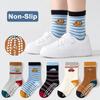5 Pairs Cotton Floor Socks Stretch Kids Socks Cute Anti Skid Socks  For Boys Girls