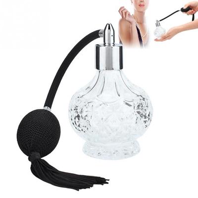 Retro Glas Parfumeflaske Genopfyldelig Kvast Tom Sprayflaske Forstøver 80ml