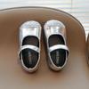 2025 Spring/Autumn Sequin Princess Shoes with Pearl Buckle for Girls