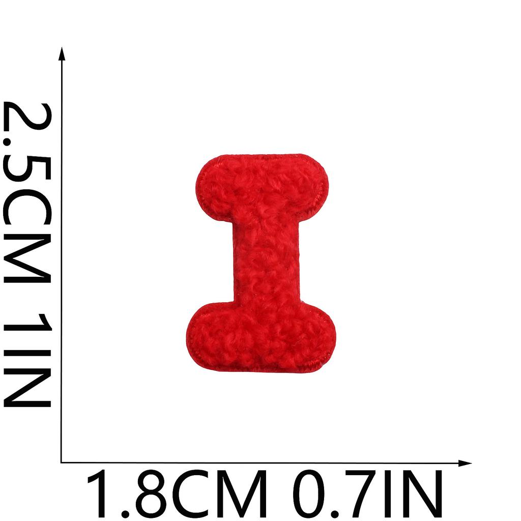 Towel Embroidery English Alphabet Embroidery Cloth Sticker Small Number Patch Sticker Bag Decoration Chenille Embroidery Label Ironing