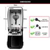 Master Lock Push-Button Key Safe Wall Mounted, Medium, Outdoor