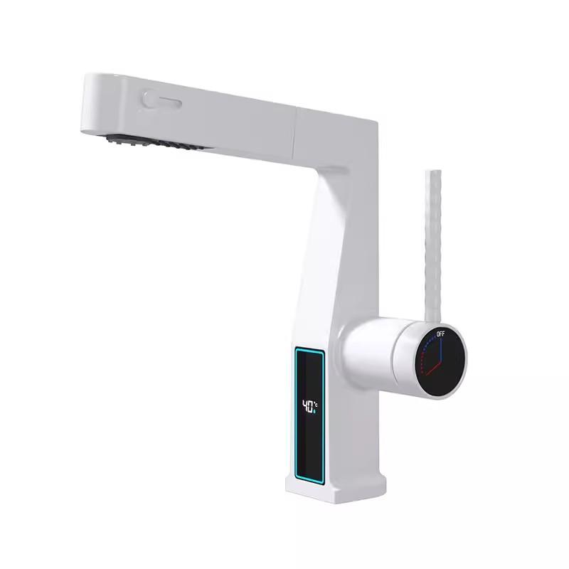 Brushed Gold Bathroom Faucet with shower Head Basin Faucet Black sink tap Hot and Cold Chrome Grey Basin Tap Brass Material