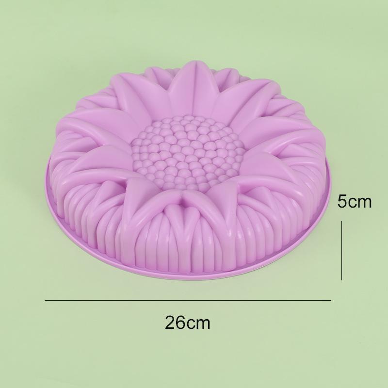 

Sunflower Shaped Silicone Cake Baking Tray, Food Grade DIY Baking Tool, Household Silicone Cake Mold фіолетовий