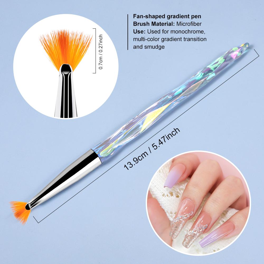 5/8PCS UV Gel Nail Brush Set  Aurora Acrylic Nail Art Brush DIY Drawing Painting Pens for Nail Design Gradient Manicure Tools