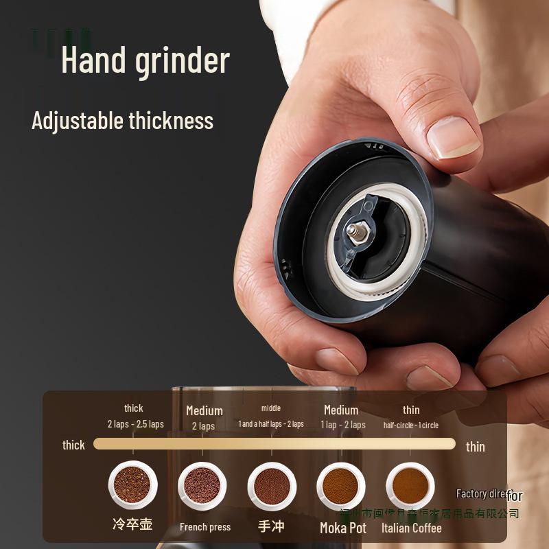 Manual Pour Over Coffee Maker Set with Hand Grinder and Filter Cup