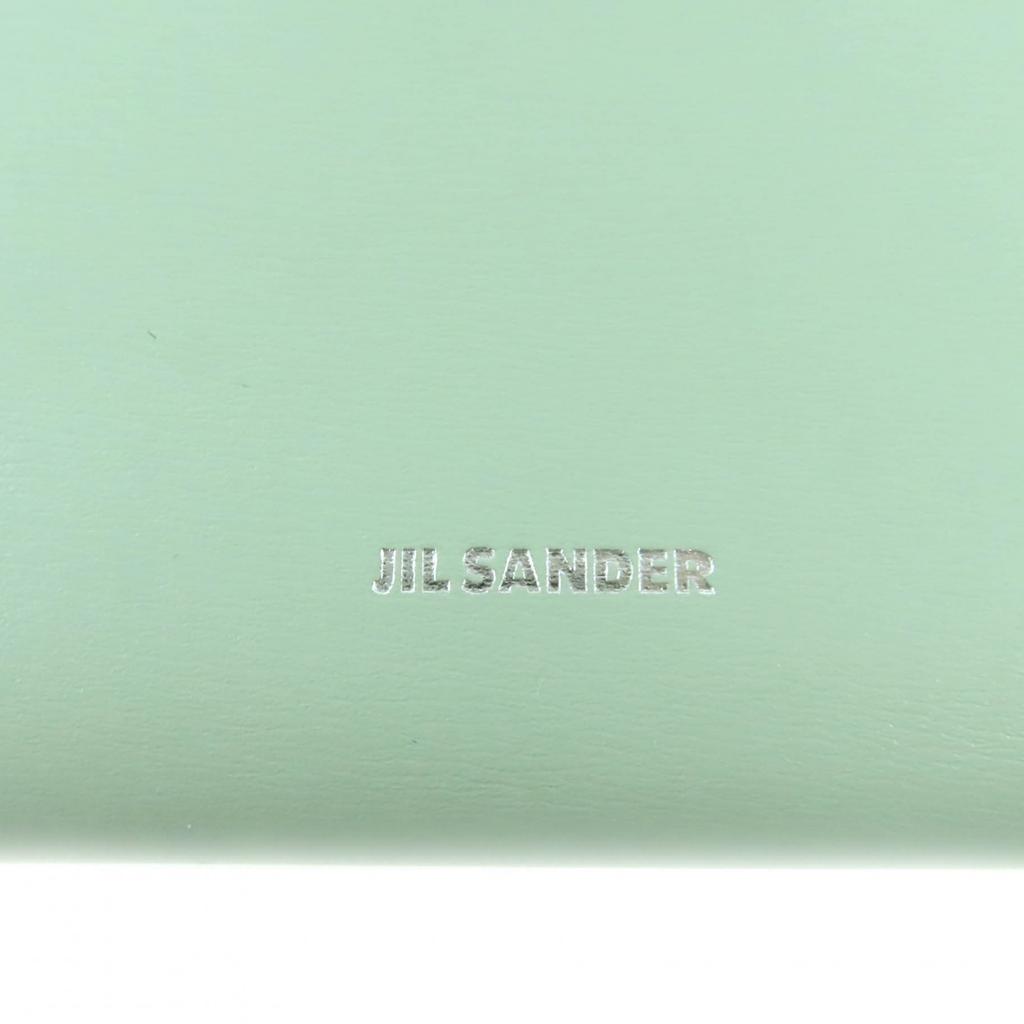 Pristine JIL SANDER Purse Logo leather long wallet Moss green leather Women Used