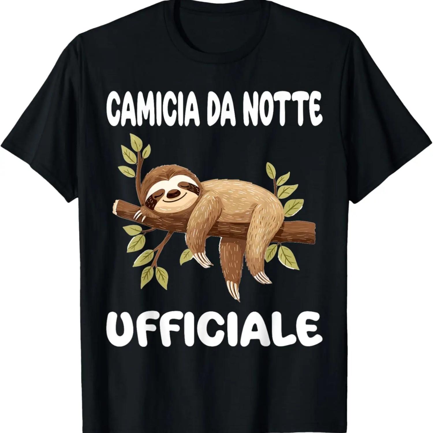 

Sloth Official Sleepshirt Pajamas Nightgown T-Shirt S чёрный