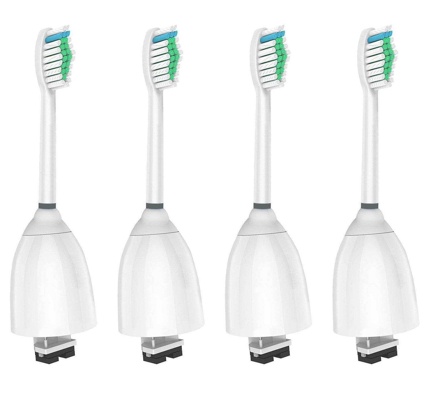 

WyFun Replacement Brush Heads for Philips Sonicare Electric Standard with Set of 4 e-Series Toothbrushes, Size, Covers, (HX7012/05) белый