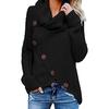 Casual Solid Knit Sweater Ladies V Neck Crew Neck Warm Daily Long Sleeve Blouse
