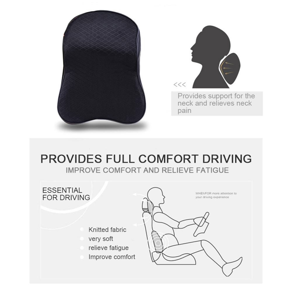 Headrest Car Pillows Driver Seat Neck and Head Rest Vehicle Head Pillow Comfort Headrest Cushion for Chair  Memory Foam Support