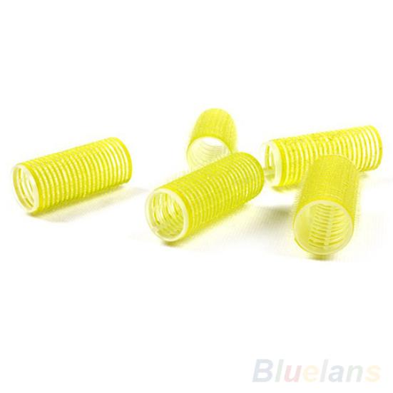 6 Pcs Random Color Same Size Hot Grip Cling Hair Styling Roller Curler Tool