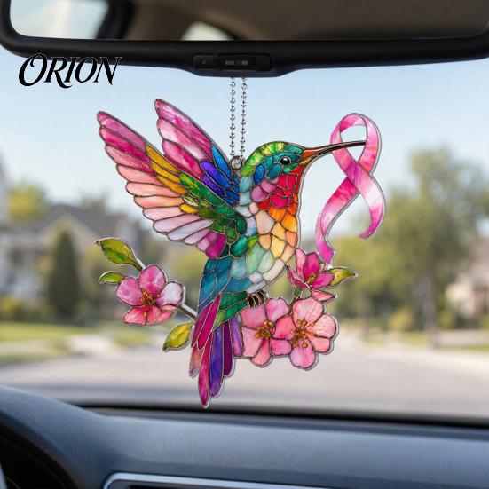 Porch Hanging Decor Hummingbird Sun Catcher, Acrylic Colorful Ornament, Red Bird Light Refraction Catcher Window Decor, Birthday Gift for Mom