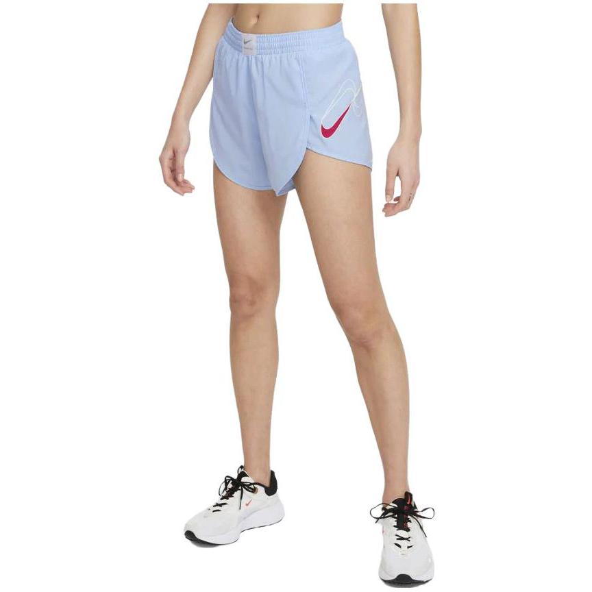 Nike Logo Print Lässige Shorts Damen Shorts Hellblau DD5972-436