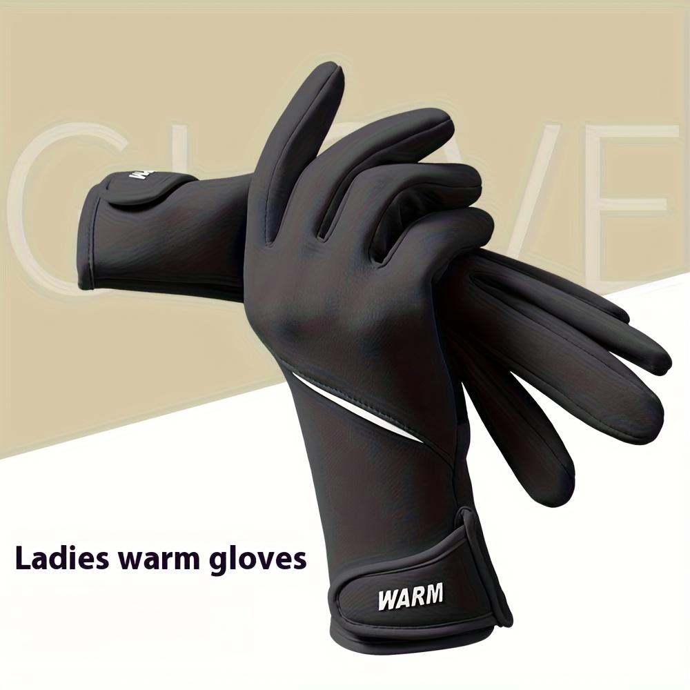 

Women S Elegant Pink Touchscreen Gloves - Fleece-Lined, Warm, Non-Slip, Full Finger Cycling Gloves for Winter, Casual Weekend Wear