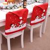 1Pc Chair Covers Santa Claus Christmas Chair Cover DIY New Year Christmas Cap Decor of Chair Corners